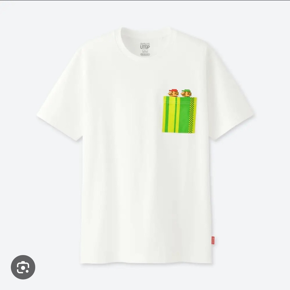 🆕 Uniqlo x Super Mario Nintendo graphic tee shirt sz Large